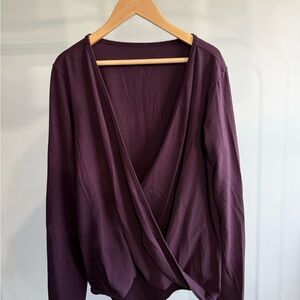 lululemon athletica Deep Plum Crossover Blouse